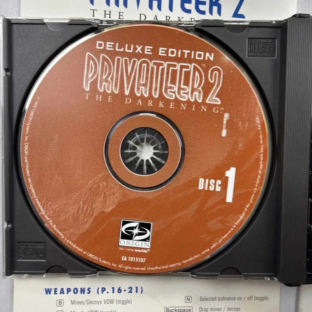 Privateer 2: The Darkening 1996 Big Box Vintage PC CD-ROM (RARE) READ‎